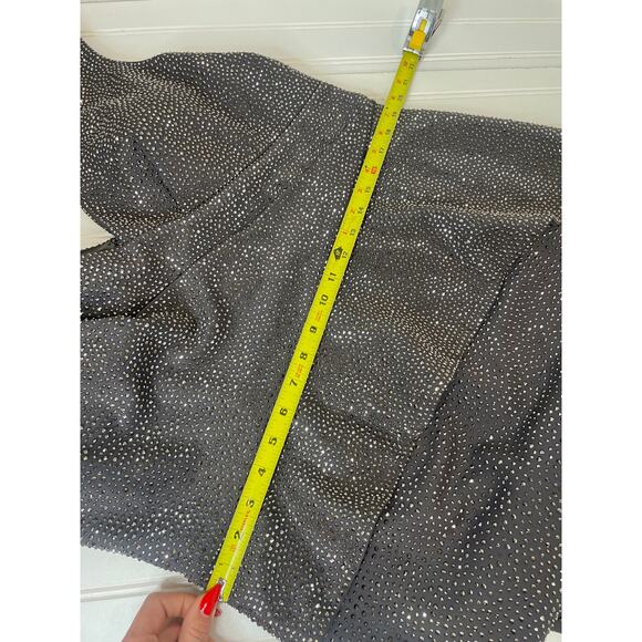 Montage by Mon Cheri M536 Charcoal Beaded Peplum Evening Gown Plus Size 16 - Picture 7 of 10